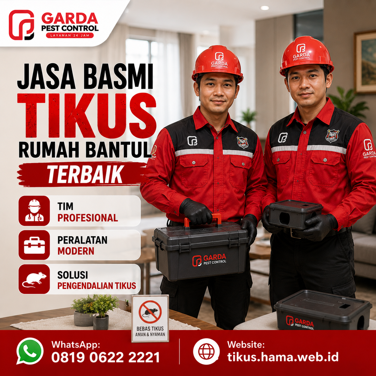 Jasa Pembasmi Tikus di Bantul Siap Tangani 24 Jam