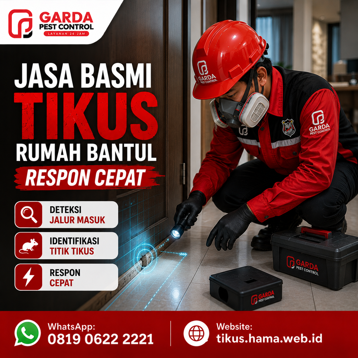Jasa Pembasmi Tikus di Bantul Siap Tangani 24 Jam